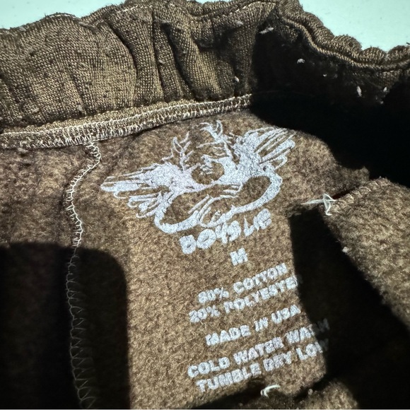 NEW BOY’S LIE BROWN SWEATPANTS SZ MEDIUM M - Picture 3 of 4
